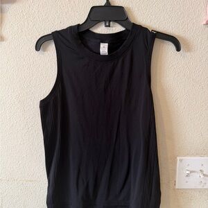 Tuff Athletics Black Crewneck Sleeveless Tank